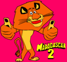 Dibujo Madagascar 2 Alex pintado por muchasgracia