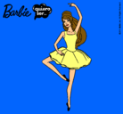 Dibujo Barbie bailarina de ballet pintado por scooby