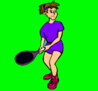 Dibujo Chica tenista pintado por myca