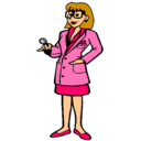 Dibujo Doctora con gafas pintado por rosat