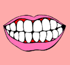 Dibujo Boca y dientes pintado por BOCHAXX44444