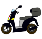 Dibujo Ciclomotor pintado por  moto
