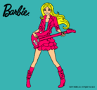 Dibujo Barbie guitarrista pintado por celee16