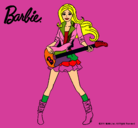 Dibujo Barbie guitarrista pintado por yeiribely
