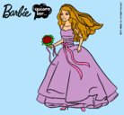 Dibujo Barbie vestida de novia pintado por zu-star