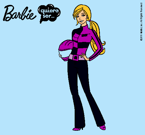 Barbie piloto de motos