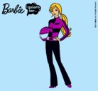Dibujo Barbie piloto de motos pintado por Ester