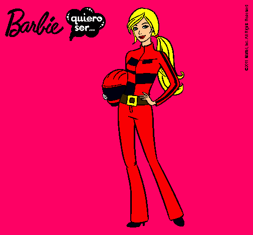 Barbie piloto de motos