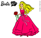 Dibujo Barbie vestida de novia pintado por sofi12