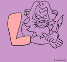 Dibujo León pintado por lunaincreible
