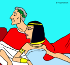 Dibujo César y Cleopatra pintado por grecia9
