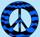 Dibujo Símbolo de la paz pintado por dara