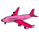 Dibujo Avión de pasajeros pintado por agelica