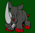 Dibujo Rinoceronte II pintado por fwww