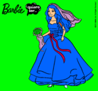 Dibujo Barbie vestida de novia pintado por 123456788990
