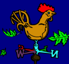 Dibujo Veletas y gallo pintado por marvilarrasa