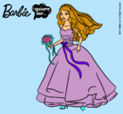 Dibujo Barbie vestida de novia pintado por grachi-magia
