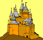 Dibujo Castillo medieval pintado por ROJELIO
