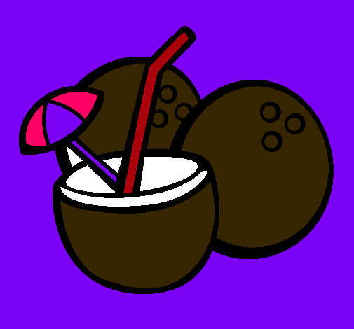 Dibujo Cóctel de coco pintado por BRICHII