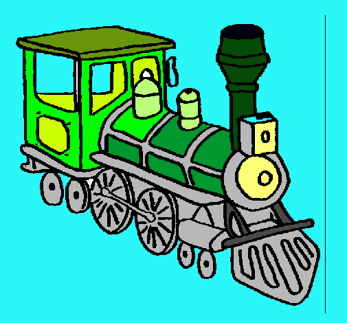 Dibujo Tren pintado por german487