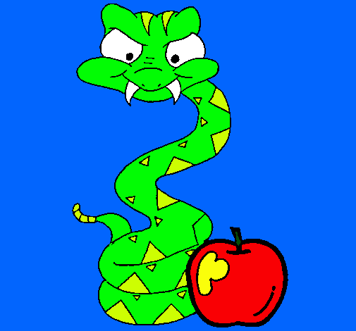 Serpiente y manzana