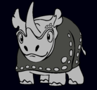 Dibujo Rinoceronte pintado por perlis