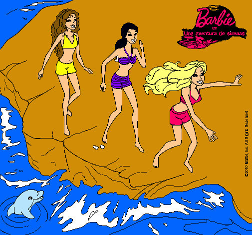 Barbie y sus amigas en la playa