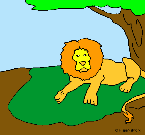 Dibujo Rey león pintado por JuanFra