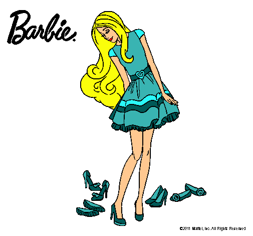 Barbie y su colección de zapatos