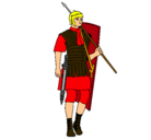 Dibujo Soldado romano pintado por hugolm