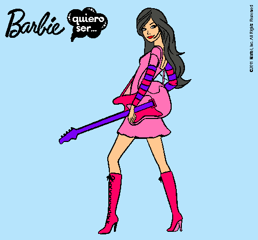 Dibujo Barbie la rockera pintado por sheillah
