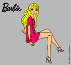 Dibujo Barbie sentada pintado por sofi12