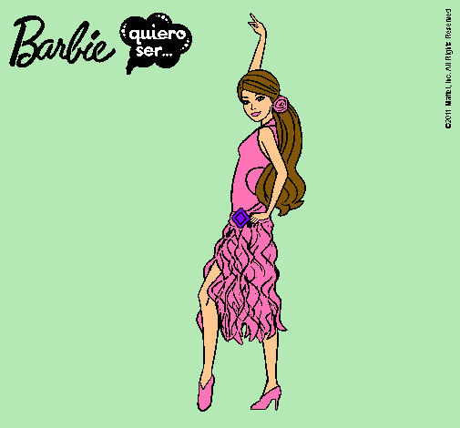 Dibujo Barbie flamenca pintado por sheillah