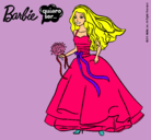 Dibujo Barbie vestida de novia pintado por bbkkb