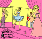 Dibujo Barbie, desfilando por la pasarela pintado por wisleidy