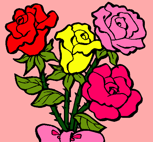 Dibujo Ramo de rosas pintado por Andre1998