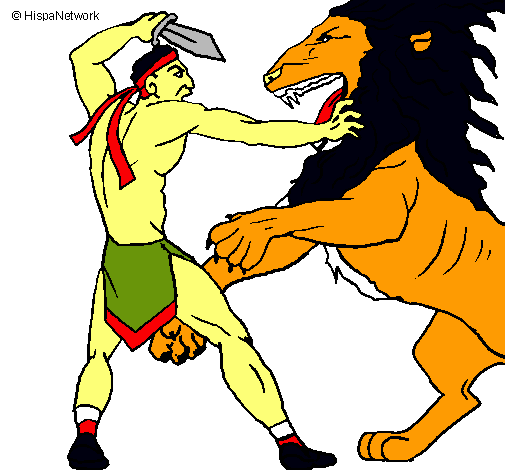 Gladiador contra león