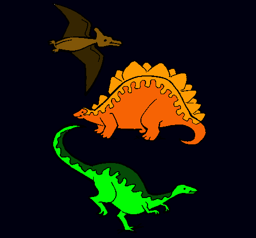 Tres clases de dinosaurios