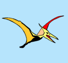 Dibujo Pterodáctilo pintado por volador