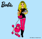 Dibujo Barbie con sus mascotas pintado por lizdany