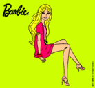 Dibujo Barbie sentada pintado por DeNy