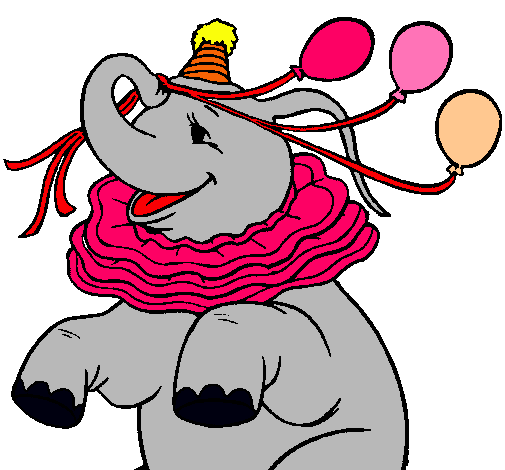 Elefante con 3 globos