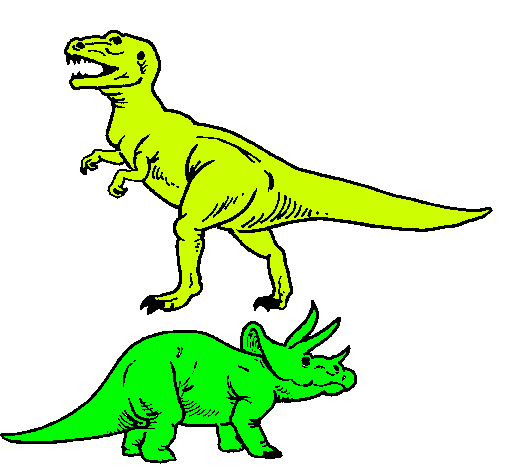 Triceratops y tiranosaurios rex