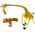 Dibujo Madagascar 2 Melman 2 pintado por popoy