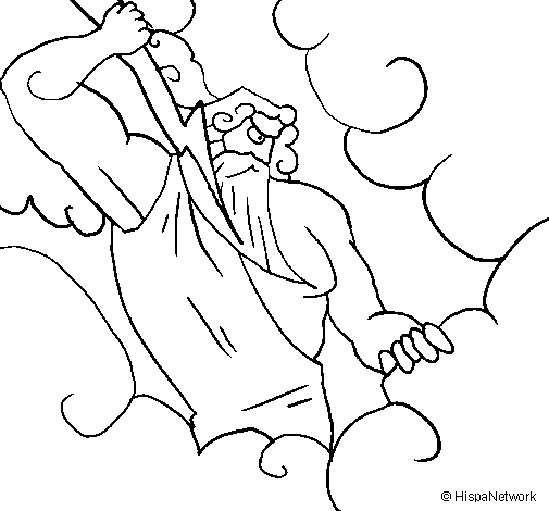 Dibujo Dios Zeus pintado por Miwis