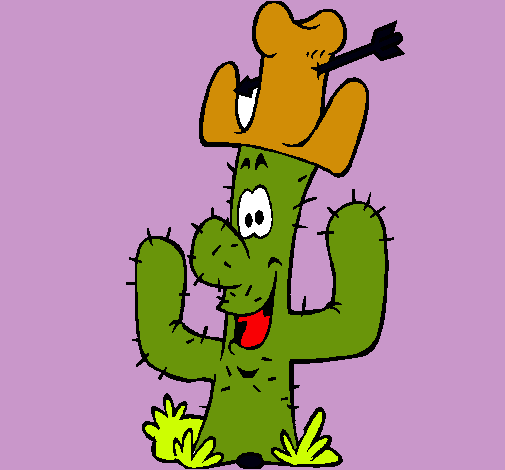 Cactus con sombrero