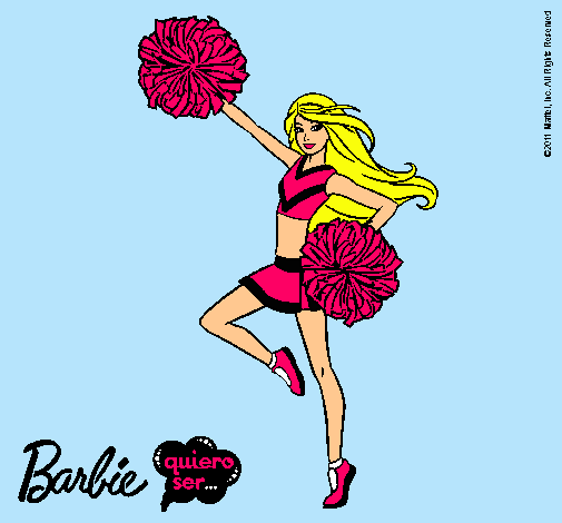 Dibujo Barbie animadora pintado por lizdany
