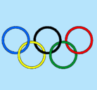 Dibujo Anillas de los juegos olimpícos pintado por marry