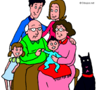 Dibujo Familia pintado por carisa