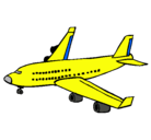 Dibujo Avión de pasajeros pintado por adrian1745